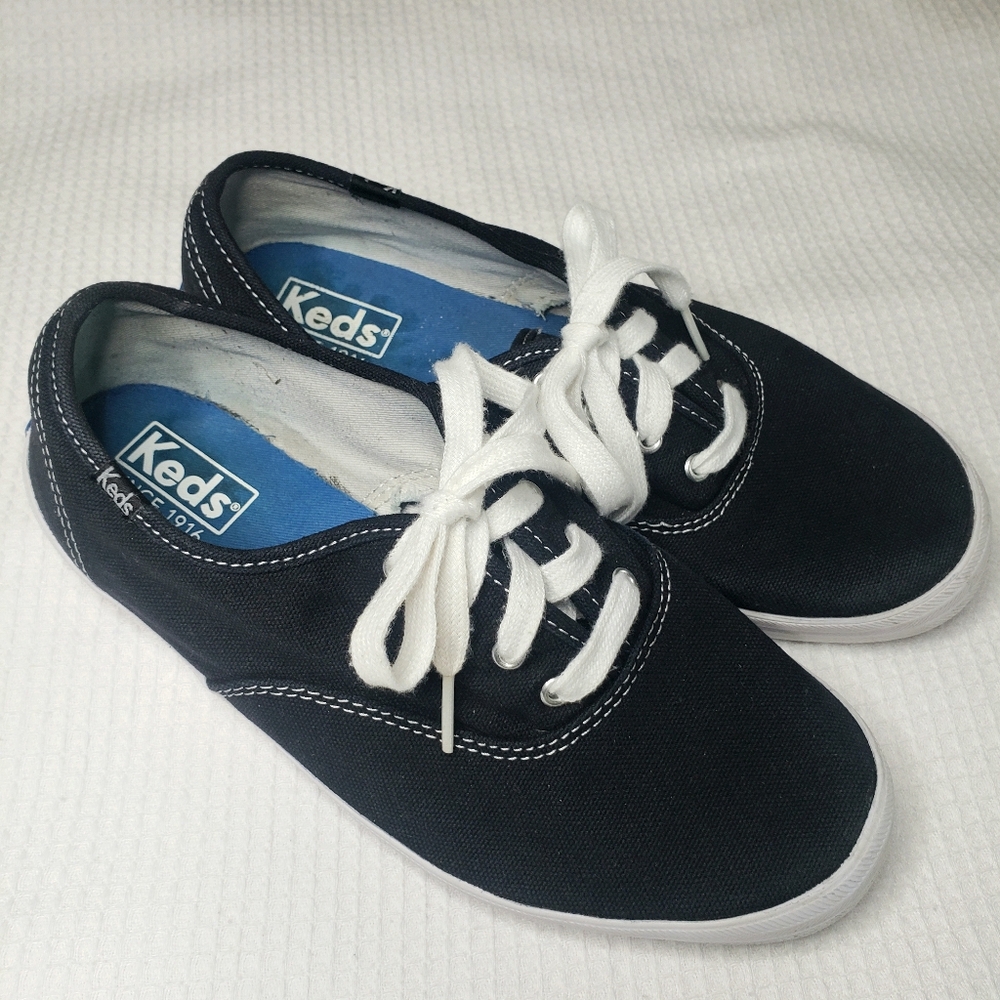 Keds Original Women's Size 6.5 Black Canvas Sneakers Shoes